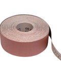 80 Grit Ready To Cut Drum Sandpaper 3 Inch Wide Aluminum Oxide Cloth Backed Roll, compatible with popular drum sanders.