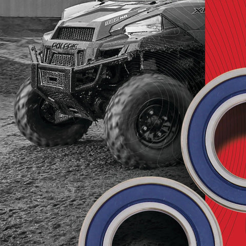 Wheel Bearing Kit 25-1378 For Honda Replacement Heavy-Duty Double Sealed Bearings next to a muddy terrain vehicle