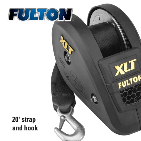 Boat Trailer Winch 1800 Lb Capacity With 20 Ft Winch Strap And Hook Single Speed Hand Crank Solid Drum Gear System close-up