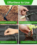 Instructions for using Heavy Duty Weed Barrier Fabric 6x300ft Landscape Material 3.2oz Woven Geotextile For High Permeability Ground Cover Keeps Weeds Down On Driveways And Gardens With 20 U Securing Pegs.