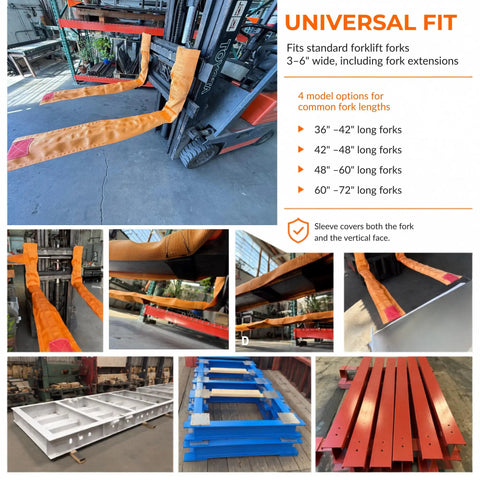 Kickass High Visibility Nylon Forklift Sleeve Delivers Top Shelf Guard For Delicate Loads While Giving A Non Slip Grip And An Easy As Pie Install On Forks Measuring Three To Six Inches Wide