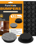 Heavy Duty Self Adhesive Rubber Feet And Bumpers For Electronics 128 Pack Stick And Go Pads display with various bumpers for cabinet use.