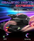 12V Electric Kids Go Kart Drift Car With Slow Start Music And Colorful Lights Outdoor Ride On Toy For Ages 8 To 12 Two Speed