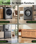 20 To 32 Inch Extendable Appliance Sliders With Liftable Anti Slip Base For Easy No Hassle Moving Of Washing Machines, Dryers, Refrigerators And Heavy Furniture, Heavy Duty Rollers For Smooth Glide And Stable Lift Black installed under washer and refrigerator