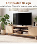 TV stand with Large Wicker Storage Basket For Shelves And Pantry In Brown Water Hyacinth, 1 Pack, under TV
