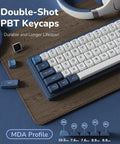 Double-Shot PBT Keycaps on Absolute Beast 60 Percent Mechanical Gaming Keyboard with MDA Profile and durable design.