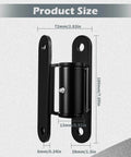 2 Pack 7 Inch Heavy Duty Gate Hinges With 1100 Lbs Maximum Load 180 Degree Swing Lubricable Ball Bearing Design Bolt On Or Weld On Carbon Steel Hinges For Driveway Gates Fence And Barn Doors showing dimensions