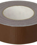 Brown Duct Tape Workhorse All Purpose Water Resistant Roll 1.89 Inch Wide By 60 Yard For Quick Fixes Sealing Patching And Color Coding With Strong Natural Rubber Adhesive Easy Tear roll shown on white background
