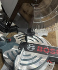 Custom 3D Printed Dust Collection Attachment For 12 Inch Glide Miter Saw GCM12SD Dust Port Adapter installed on saw