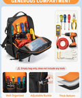 Heavy Duty Hvac Tool Bag And Electrician Chest Pouch With Heavily Reinforced Stitching And Compact Polyester Frame, 8.3x6.9x13 inch.
