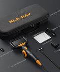 Carrying case and components of Rock Solid Two Way Articulating Borescope With Bright Led Lamp And Kickass Flexible Snake Cable.