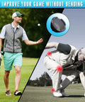 Golfer using 4 Claw Golf Ball Grabber 2 Pack Rubber Ball Picker Upper For Putter Premium Golf Ball Retriever for easy pickup.