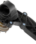 Engine Coolant Thermostat Housing Assembly Direct Replacement Heavy Duty Aluminum Stops Leaks for vehicles, detailed view.