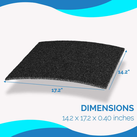 Universal Microwave Charcoal Filter Replacement For Over The Range Hoods Cut To Fit 14.2 By 17.2 By 0.40 Inches dimensions image.