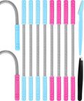 14 Piece Facial Hair Remover Set With Spring Epilators Eyebrow Razors And Tweezers Portable At Home Hair Removal Kit displayed