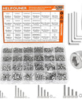 All In One 1280 Piece Stainless Steel Hex Socket Cap Screw Kit M2 M2.5 M3 M4 With Nuts Washers And Hex Wrenches 304 Grade Hardware