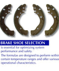 Centric Premium rear drum brake shoe set, 4 pieces, brown friction material