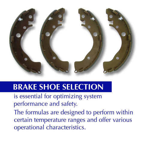 Centric Premium rear drum brake shoe set, 4 pieces, brown friction material