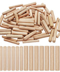 100 Pcs Wooden Dowels Set With 50 M6 And 50 M8 Fluted Dowels For Crafts Furniture DIY Woodworking 6mm 8mm Grooved Plugs