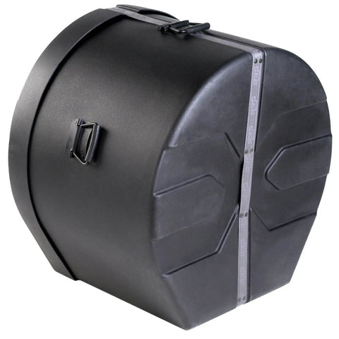 Heavy Duty Gig Safe 14 X 28 Marching Bass Drum Road Case featuring rigid shell, steel latch, and padded interior for protection.