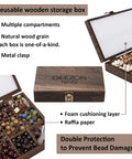 Reusable storage box from Bracelet Making Kit With 296 Beads, 10mm Natural Wooden Beads With Letters And Stone Beads.
