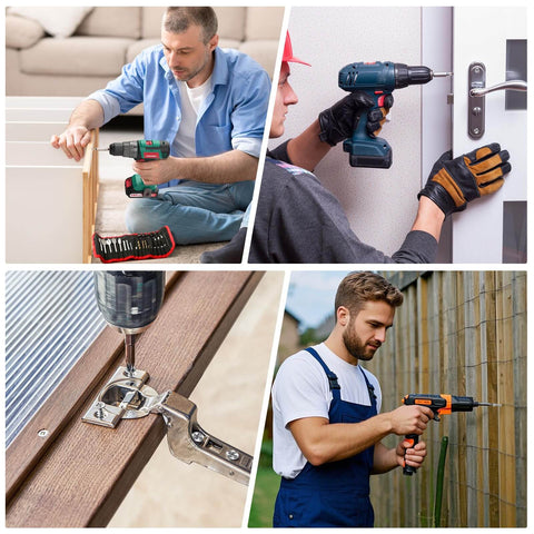 People using Wood Screws Assortment Kit 220 Pcs 304 Stainless Steel Phillips Flat Head Set for cabinets and decks.