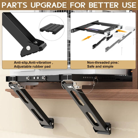 No Drill Window AC Bracket Easy Install In Minutes Heavy Duty Window Air Conditioner Mount With Anti Slip Feet Adjustable Range Strong Support Legs And Beams Handles Up To 300 Lbs