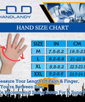 Hand size chart for Anti Vibration Work Gloves With 5mm SBR Padding And TPR Protector For Men Large Size Mechanic Gloves