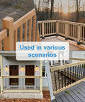 Heavy Duty Deck Railing Bracket Connectors For 2x4 Wood Posts 40 Piece Set With Wood Screws Durable Plastic PP Construction Outdoor Weather Resistant Easy DIY Installation Ideal For Decks And Patios installed in various outdoor settings