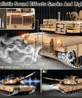 One Six Scale RC Tank With Infrared Battle, Smoke, Sound And Lights, Upgraded Metal Tracks Idler And Sprocket, Steel Gearbox