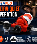3.3 GPM 45 PSI Self Priming Fresh Water Pump For RV And Caravan With Automatic Demand And Smart Pressure Switch 115V AC
