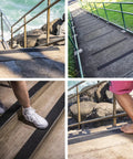 Long 12 Inch By 35 Foot Anti Slip Traction Tape With Roller for safe use on outdoor stairs, wet or dry surfaces.