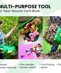 Big Leaf Scoops For Fast Leaf Cleanup Ergonomic Handheld Rakes With Oversize Claws For Lawn Debris Works Wet or Dry Protective Guard