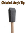 Top Shelf Two Inch Foam Brushes Twenty Four Pack For Painting Staining Varnishing Woodworking Cut Ins Made In The Usa Chiseled angle tip foam brush.