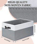 Real Deal Foldable Fabric Storage Cubes With Sturdy Reinforced Handles And Hassle Free Collapsible Closet Shelf Bins For Clothes Toys And Blankets 4 Pack Of Smooth Operation Organizers In White And Gray, 36x25x23.5cm size