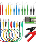 22 Piece Back Probe Kit With Multimeter Probes Test Leads And Alligator Clips For Auto Electrical Diagnostics