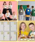 Bus Themed 24 Pack Kid Friendly School Name Plates For Desks And Cubbies Self Adhesive With Photo Space used by children
