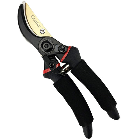 8 Inch Titanium Coated Bypass Pruning Shears For Heavy Duty Garden Pruning Premium SK5 Steel Blade Rust Resistant And Ultra Sharp