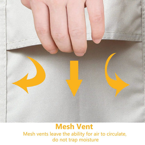 Heavy Duty Outdoor AC Cover for Central Unit 30x30x32 Inches Waterproof Windproof Mesh Vent Detail