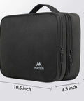 Travel Electronics Organizer Case Water Resistant Cable Organizer Bag For Travel Essentials Gear And Gadgets Black