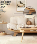 Heavy Furniture Sliders For Carpets 9.5 By 5.75 Inches Reusable Moving Sliders under a couch for easy gliding on carpet