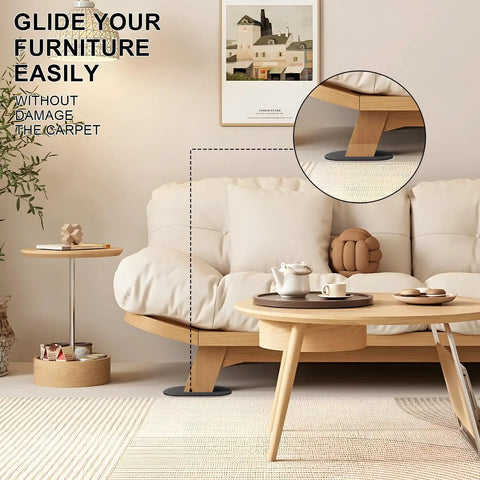 Heavy Furniture Sliders For Carpets 9.5 By 5.75 Inches Reusable Moving Sliders under a couch for easy gliding on carpet