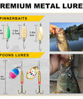Ultimate Pro Grade Fishing Lures And Accessories Kit with spinnerbaits and spoons for bass and crappie freshwater angling