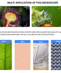 1080P Handheld Digital Microscope With 50X To 1000X Magnification, On The Go Portable USB Microscope With Adjustable Stand, 4 In 1 Cable Connection For iPhone Android Mac Windows PC, Great For Hobbyists And Fieldwork. Photo and video use with plant, skin, coin, and fabric closeups.