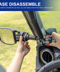 Door Off Mirror Upgrade For Jeep Wrangler JL JLU And Gladiator JT 2018-2023 with quick release knob installation.