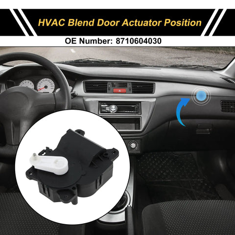 Plug And Play Hvac Heater Blend Door Actuator Compatible With Toyota Tacoma And 4Runner Ac Climate Control Replacement For No Hassle Cabin Temperature Fixes And Smooth Airflow 8710604030 shown in vehicle dashboard position.