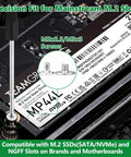 Precision fit for M.2 slots with M2x2.5/M3x3 screws in use, showcasing the Thirty Piece M2 SSD Screws And NVMe Standoff Kit.