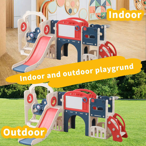 12 In 1 Toddler Outdoor Playset With Swing And Slide Indoor Outdoor Climber Playground For Toddlers 1 To 3 in indoor and outdoor setting