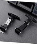 Stainless Steel T Handle Latches With Rubber Grip, Heavy Duty Tool Box And Truck Hood Latch, Dual Pack on grey surface
