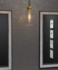 Sagamore Mini Pendant Ceiling Light In Earth Black With Brass Accents, Dope Industrial Modern 1 Light Fixture